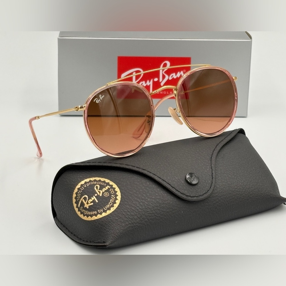 Ray-Ban Rb3648 Marshal 9070/51 Gold Gradient Brown 51mm Double Bridge - Picture 3 of 15
